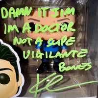 Karl Urban Signed Funko Pop #349 "Bones" (Star Trek) w/Quote Green Ink - JSA COA