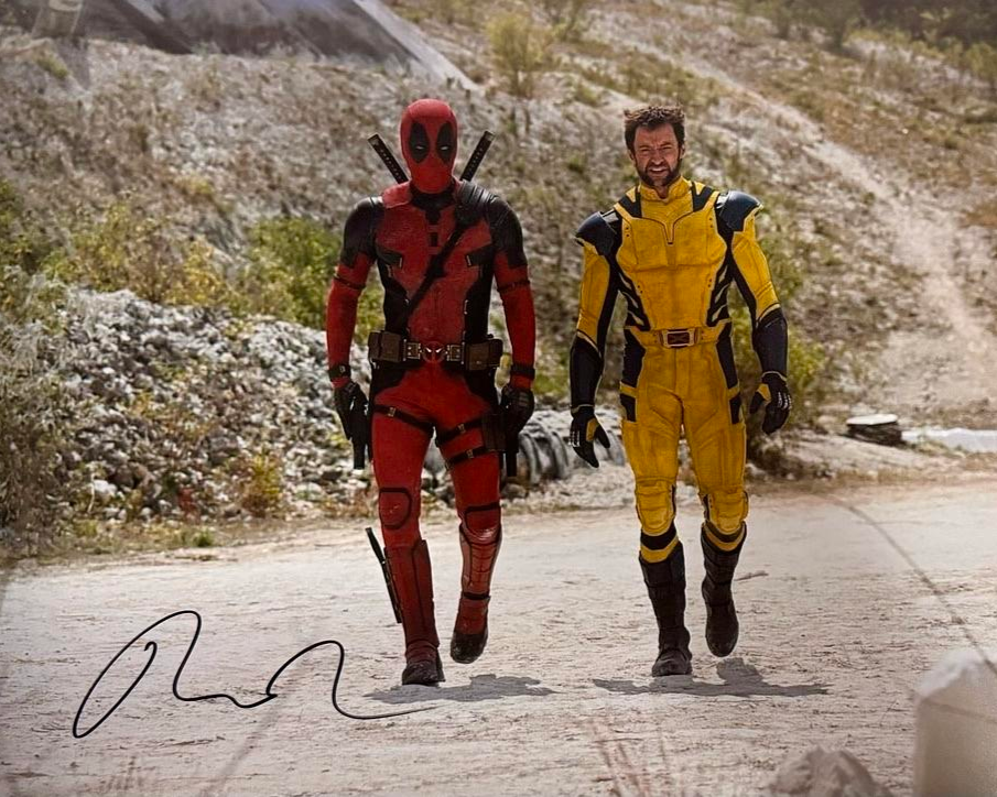 Ryan Reynolds signed 11x14 Deadpool & Wolverine (Black Ink) - SWAU