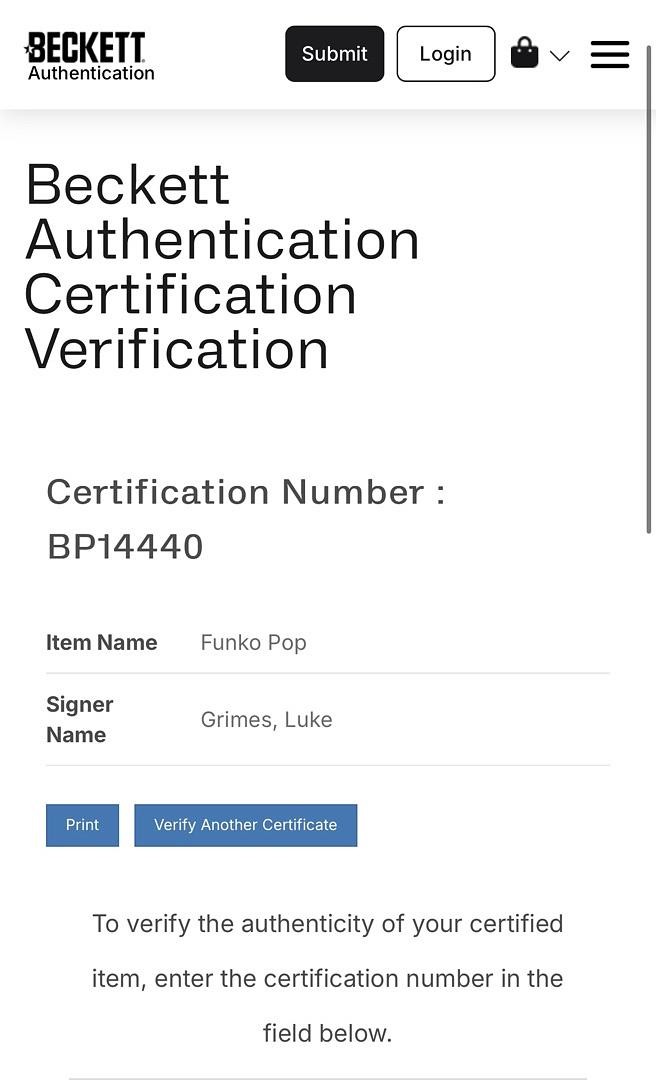 Luke Grimes Signed Funko Pop #1363 "Kayce Dutton" (Yellowstone) - Beckett COA #02