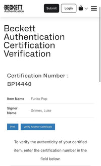 Luke Grimes Signed Funko Pop #1363 "Kayce Dutton" (Yellowstone) - Beckett COA #02