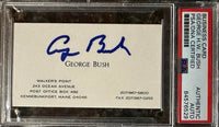 George Bush Signed Business Card - PSA COA Kennebunkport