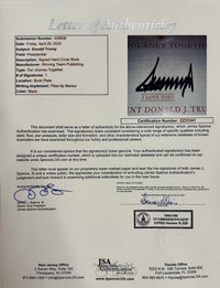 Donald Trump Autographed Book Our Journey Together Signed Bookplate - JSA COA #01