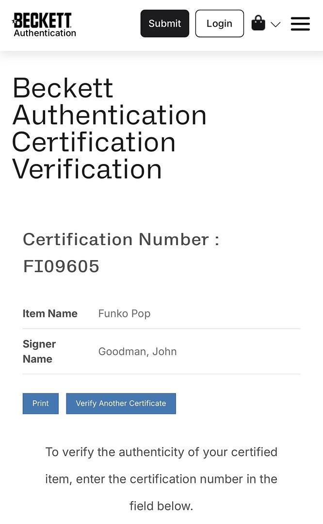 John Goodman Signed Funko Pop #385 "Sully" (Monsters Inc) - Beckett COA