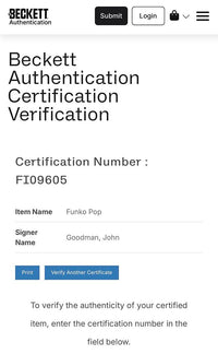 John Goodman Signed Funko Pop #385 "Sully" (Monsters Inc) - Beckett COA
