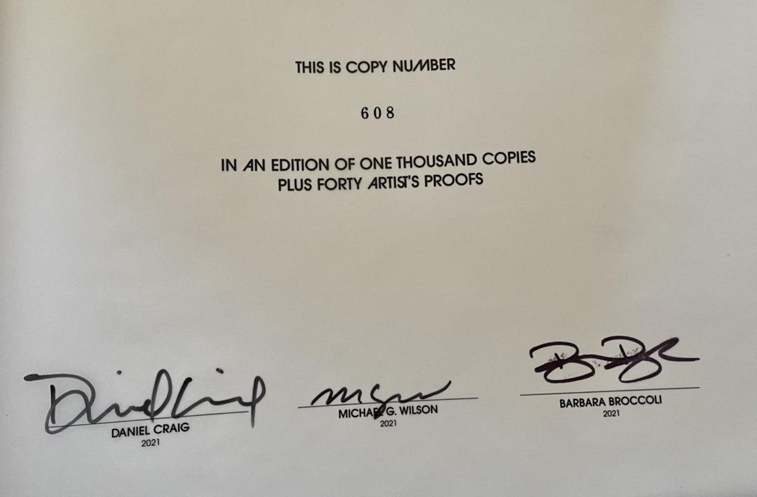 The James Bond Archives - Art Edition (No Time To Die) #608/1000 Daniel Craig Barbara Broccoli Michael Wilson Signed