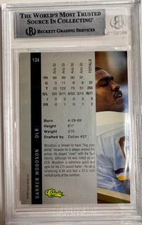 Darren Woodson 1992 Classic Four Sport Signed Card - Beckett COA #02