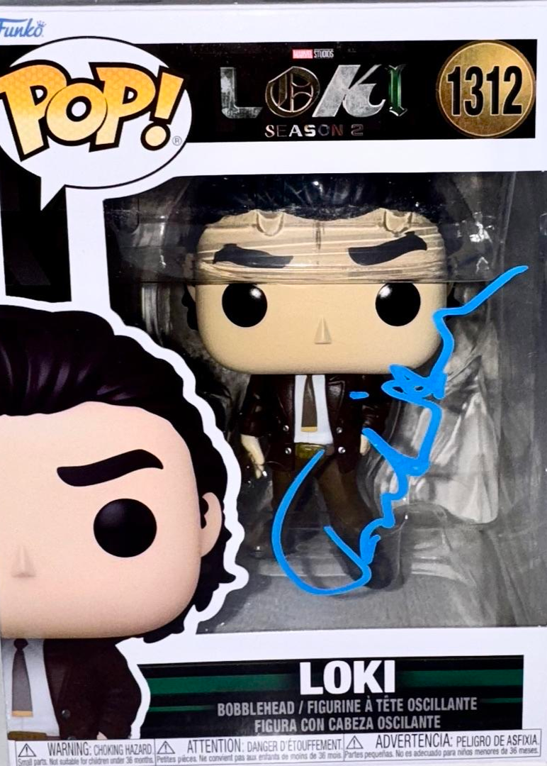 Tom Hiddleston Signed Funko Pop #1312 "Loki" Marvel - Beckett COA