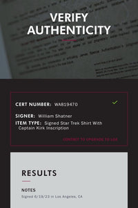 William Shatner Signed Star Trek Prop Uniform Jersey Shirt w/ "Captain Kirk" Inscription -  JSA COA