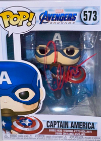 Chris Evans Signed Funko Pop #573 Captain America - SWAU #2