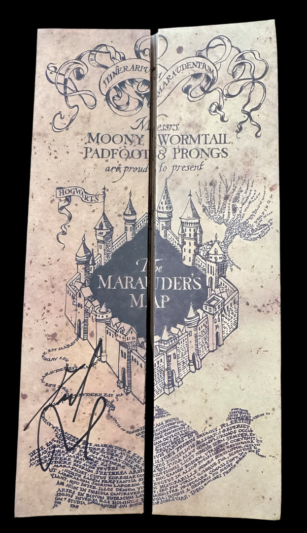 Daniel Radcliffe Signed Marauders Map (Harry Potter) - Beckett COA