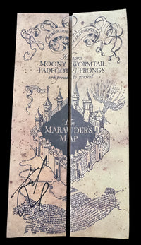 Daniel Radcliffe Signed Marauders Map (Harry Potter) - Beckett COA