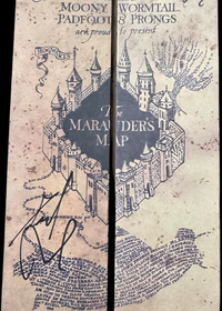 Daniel Radcliffe Signed Marauders Map (Harry Potter) - Beckett COA