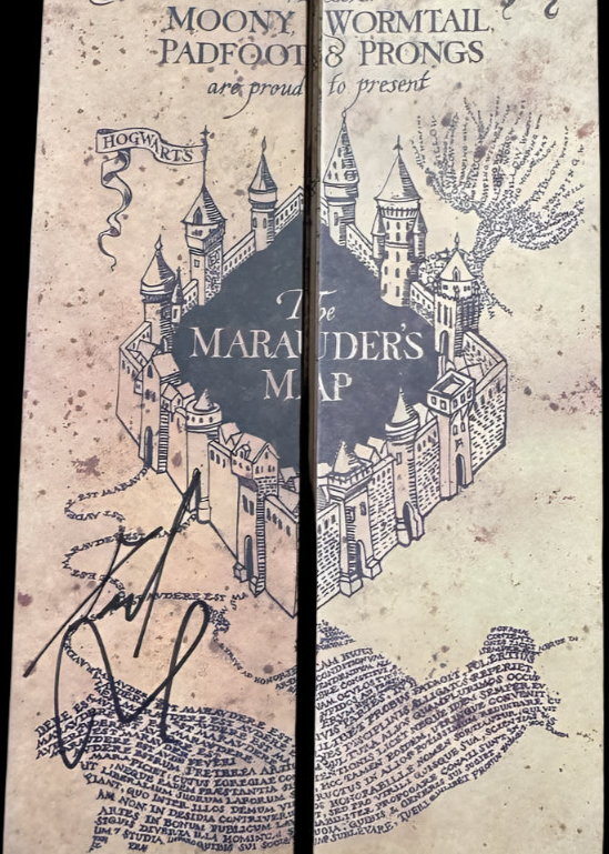 Daniel Radcliffe Signed Marauders Map (Harry Potter) - Beckett COA