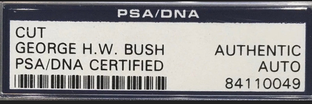 President George Bush Cut Signature Card Slabbed - PSA/DNA