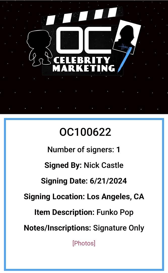 Nick Castle Signed Funko Pop #1156 "Michael Myers" (Halloween) - OC Celebrity Marketing #03