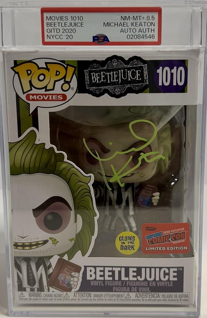 Michael Keaton Signed Funko Pop #1010 (Beetlejuice) Celebrity Authentics / PSA Graded and Encapsulated Near Mint