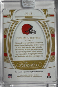 2022 Deshaun Watson Panini Flawless Emerald #13