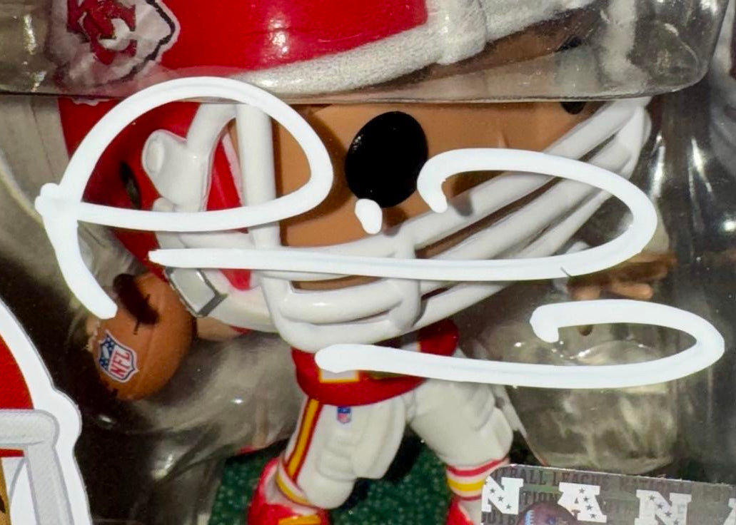Patrick Mahomes Signed Kansas City Chiefs Funko Pop (White Ink) #148 - PSA Graded Near Mint, Authenticated / Encapsulated - Beckett & PSA COA