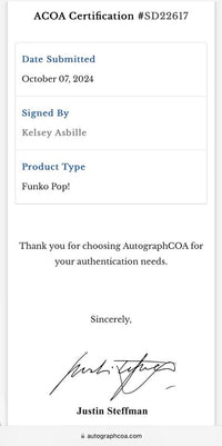 Kelsey Asbille Signed Funko Pop #1364 "Monica Dutton" (Yellowstone) - ACOA #02