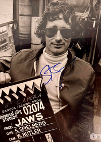 Steven Spielberg Signed 11x14 Photo (Jaws) - Beckett COA
