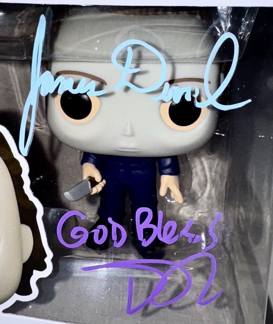 Daniel Roebuck, James Duval Signed Funko Pop #1156 Michael Myers (Halloween) - SWAU