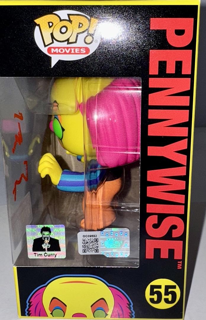 Tim Curry Signed Funko Pop #55 "Pennywise" (IT) Entertainment Earth Exclusive - Beckett COA #03