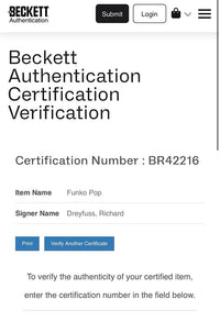 Richard Dreyfuss Signed Funko Pop #1756 Matt Hooper (Jaws) - Beckett COA #03