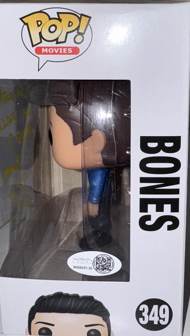 Karl Urban Signed Funko Pop #349 "Bones" (Star Trek) w/quote Yellow Ink - JSA COA