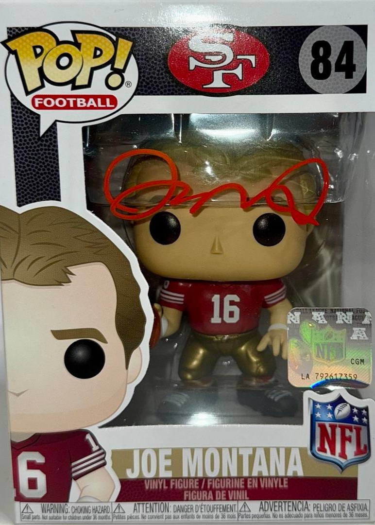 Joe Montana Signed Funko Pop #84 San Francisco 49ers - JSA COA