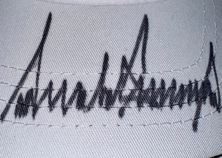 Donald Trump Signed USA Hat/Cap (White) - JSA COA w/full letter of authenticity