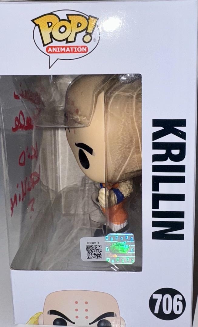Laurie Steele Signed Funko Pop #706 "Krillin" (Dragonball Z) - OC Celebrity Marketing