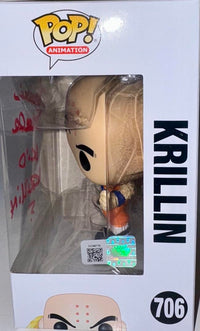 Laurie Steele Signed Funko Pop #706 "Krillin" (Dragonball Z) - OC Celebrity Marketing