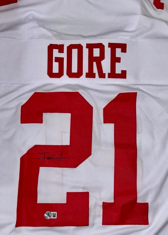 Frank Gore Signed San Francisco 49ers Jersey  - Beckett COA