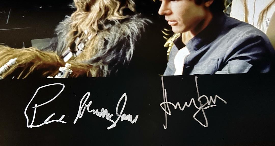 Harrison Ford, Peter Mayhew, Anthony Daniels Signed 16x20 Photo (Star Wars) *RARE* - Beckett COA