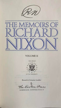 Richard Nixon Autographed Memoirs Volume I &II  - Easton Press