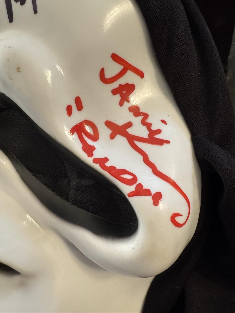 Dermot Mulroney, David Arquette, Jamie Kennedy Signed Scream Mask - JSA COA #02