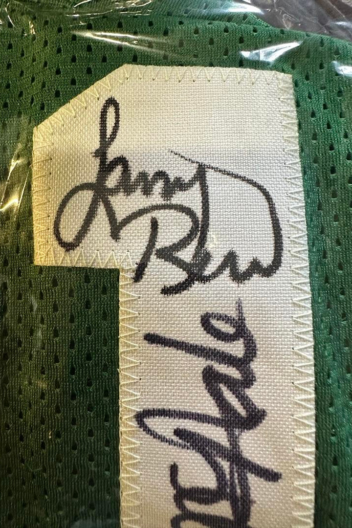 1981 Celtics Custom Green Jersey Signed by: Bird McHale Parrish Henderson Maxwell Carr Archibald Ford Robey *RARE* - Sure Shot COA