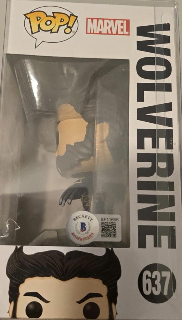 Hugh Jackman Signed Funko Pop #637 Wolverine (X-Men) - Beckett COA #01