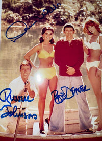 Bob Denver, Dawn Wells, Russell Johnson 8x10 Photo (Gilligans Island) - JSA COA