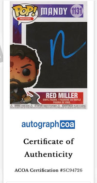 Nicholas Cage Signed Funko Pop #1131 "Red Miller" Mandy (Blue Ink) - ACOA