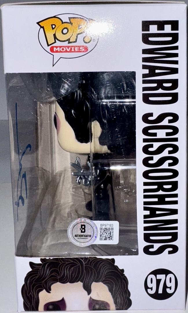 Johnny Depp Signed Funko Pop #979 Edward Scissorhands (Blue Ink) - Beckett COA
