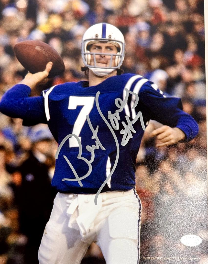 Bert Jones Signed 8x10 Photo Baltimore Colts - Schwartz COA