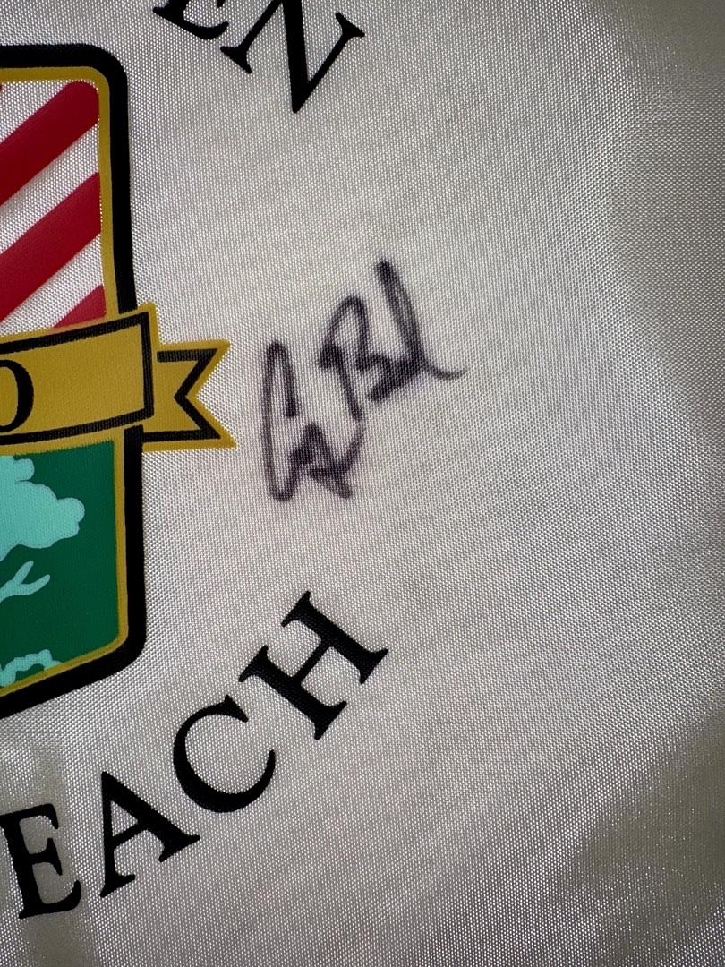 George Bush Signed 100th Anniversary US Open Golf Flag Pebble Beach 2000 - PSA COA