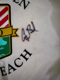 George Bush Signed 100th Anniversary US Open Golf Flag Pebble Beach 2000 - PSA COA