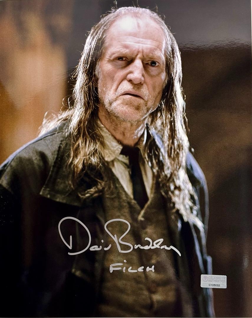 David Bradley Signed 8x10 Photo (Harry Potter) - Celebrity Authentics