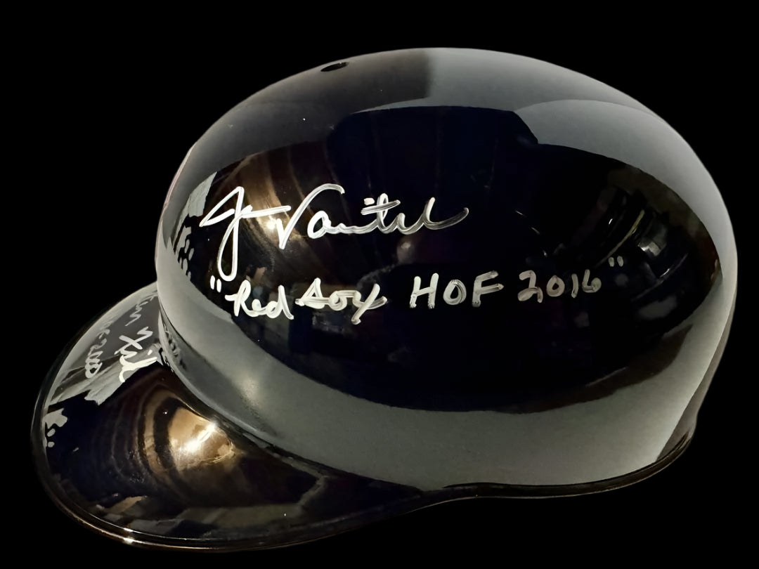 Jason Varitek, Rich Gedman, Carlton Fisk Signed Boston Red Sox Batting Helmet w/Inscriptions - and Beckett SureShot COA