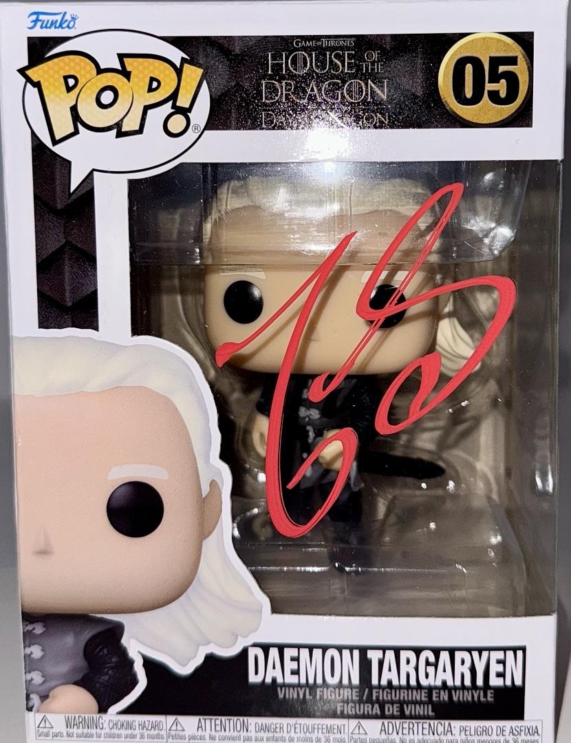 Matt Smith Signed Funko Pop #05 Daemon Targaryen (GOTG - House Of The Dragon)  - JSA COA #04
