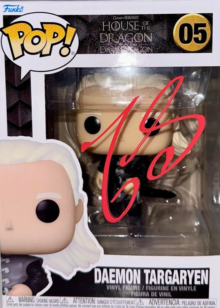 Matt Smith Signed Funko Pop #05 Daemon Targaryen (GOTG - House Of The Dragon)  - JSA COA #04