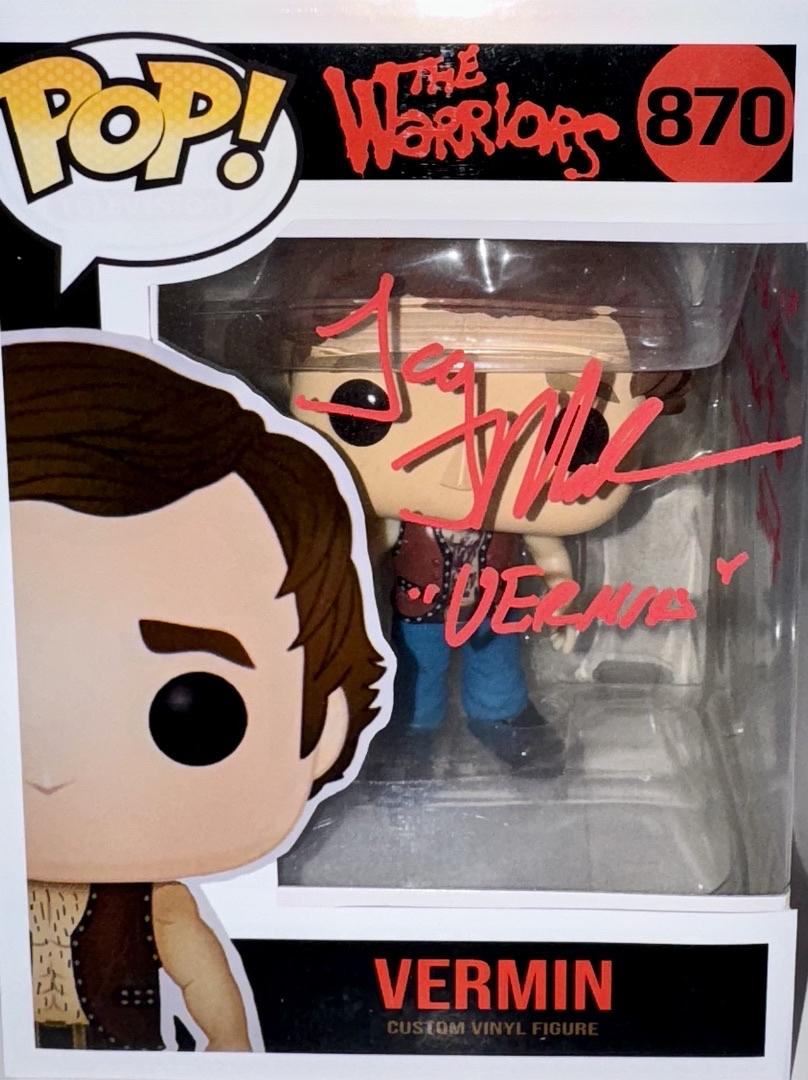 Terry Michos Signed Custom Funko Pop #870 "Vermin" (The Warriors) - Beckett COA