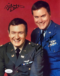 Larry Hagman & Bill Daley Signed 8x10 Photo (I Dream Of Jeannie) - JSA COA